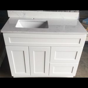 Vanity 42” white color checker